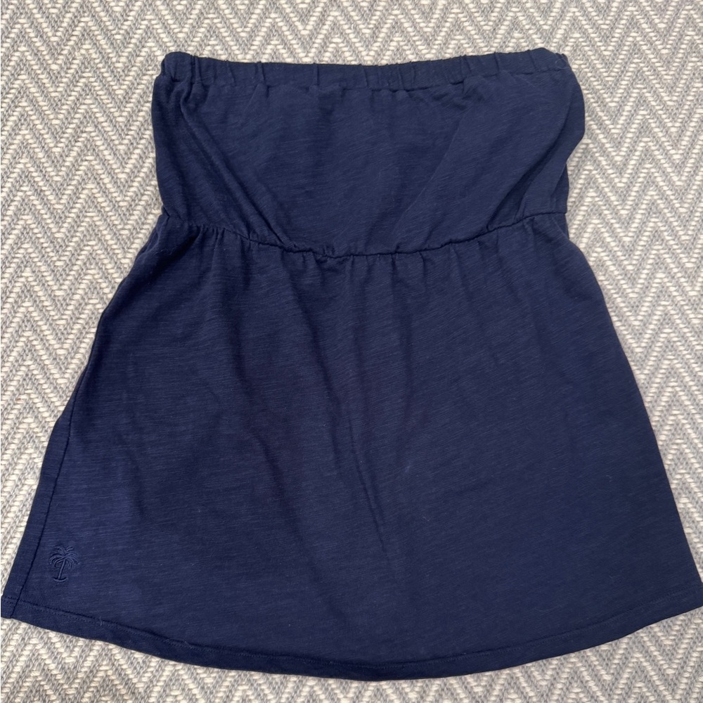 Lilly Pulitzer Navy Blue Strapless Top XS